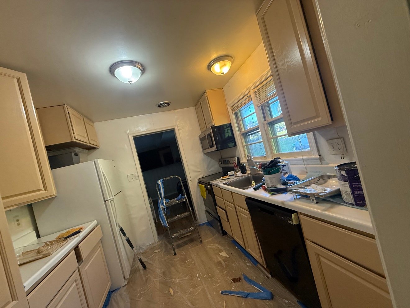 Cabinet paint job near completion