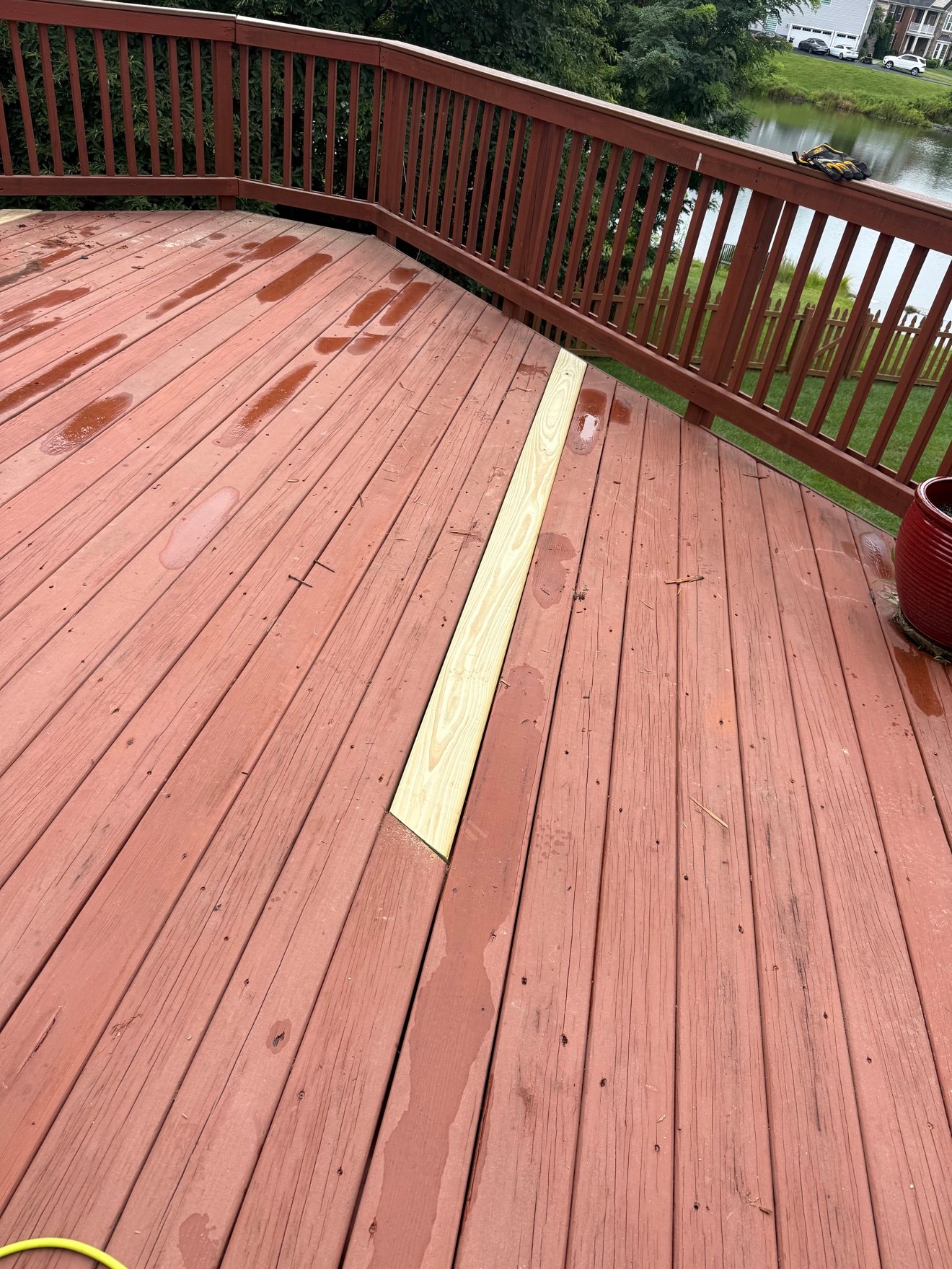 New deck board installed