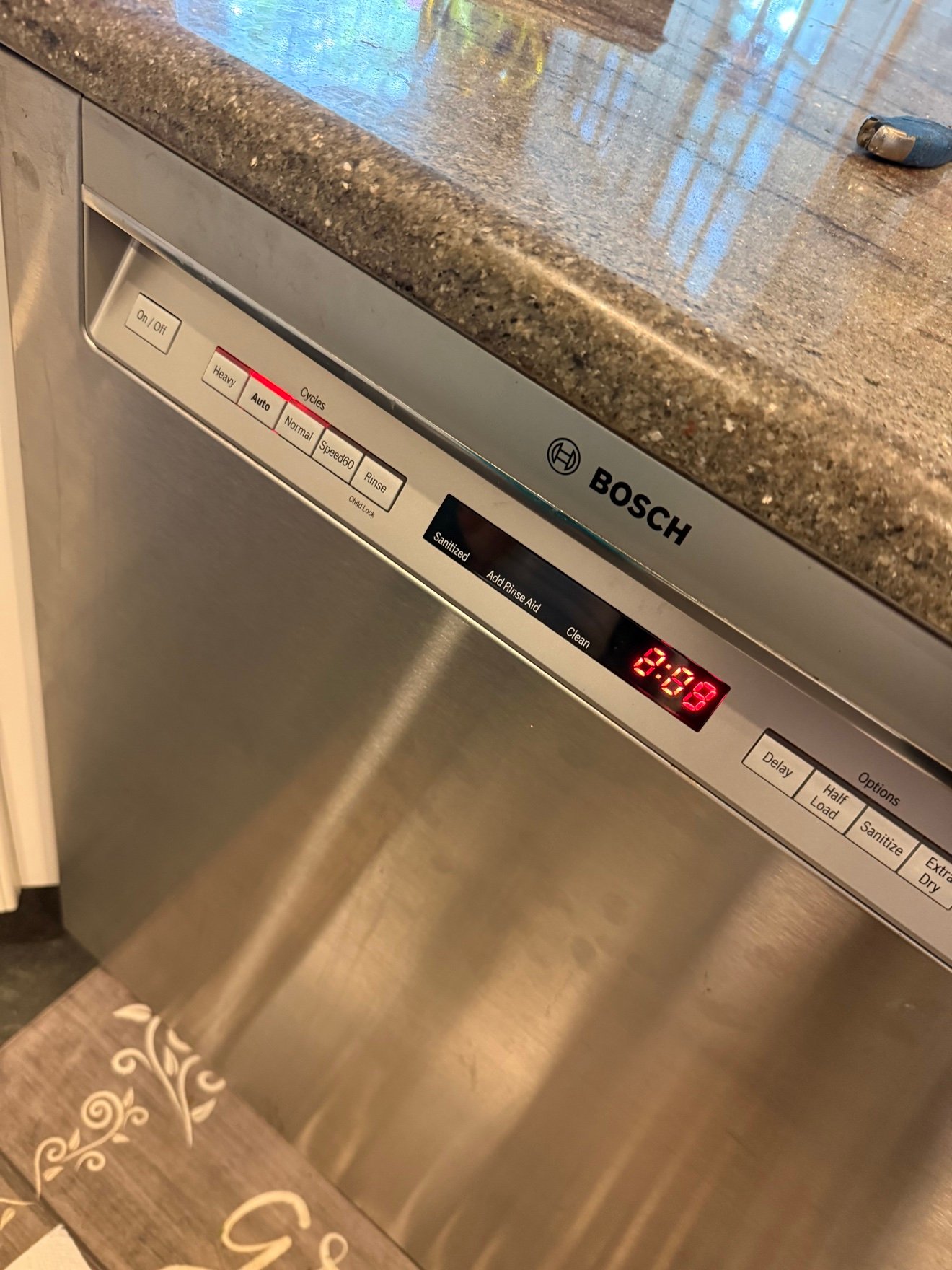 Dishwasher control panel