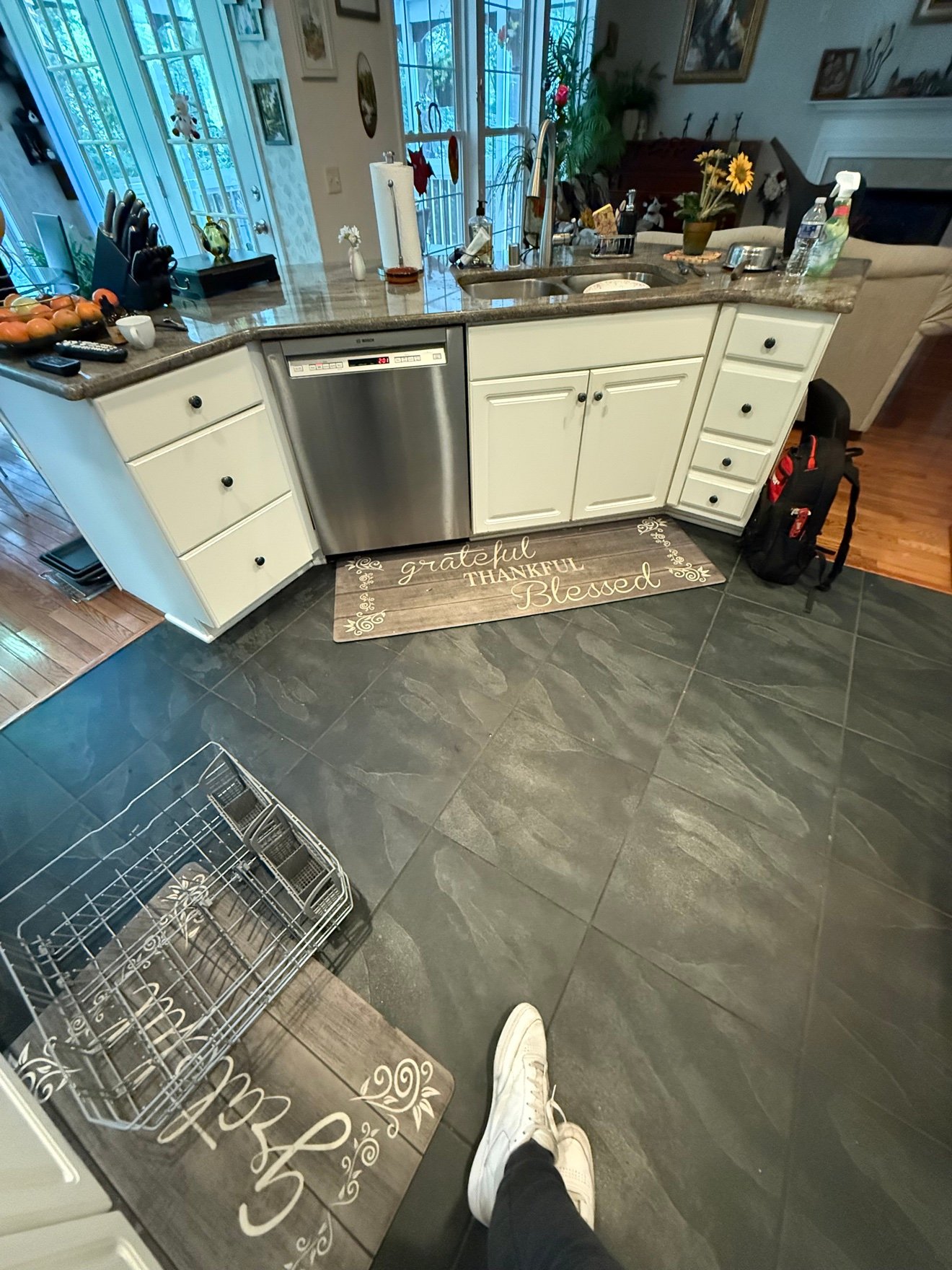Dishwasher reinstalled after repair