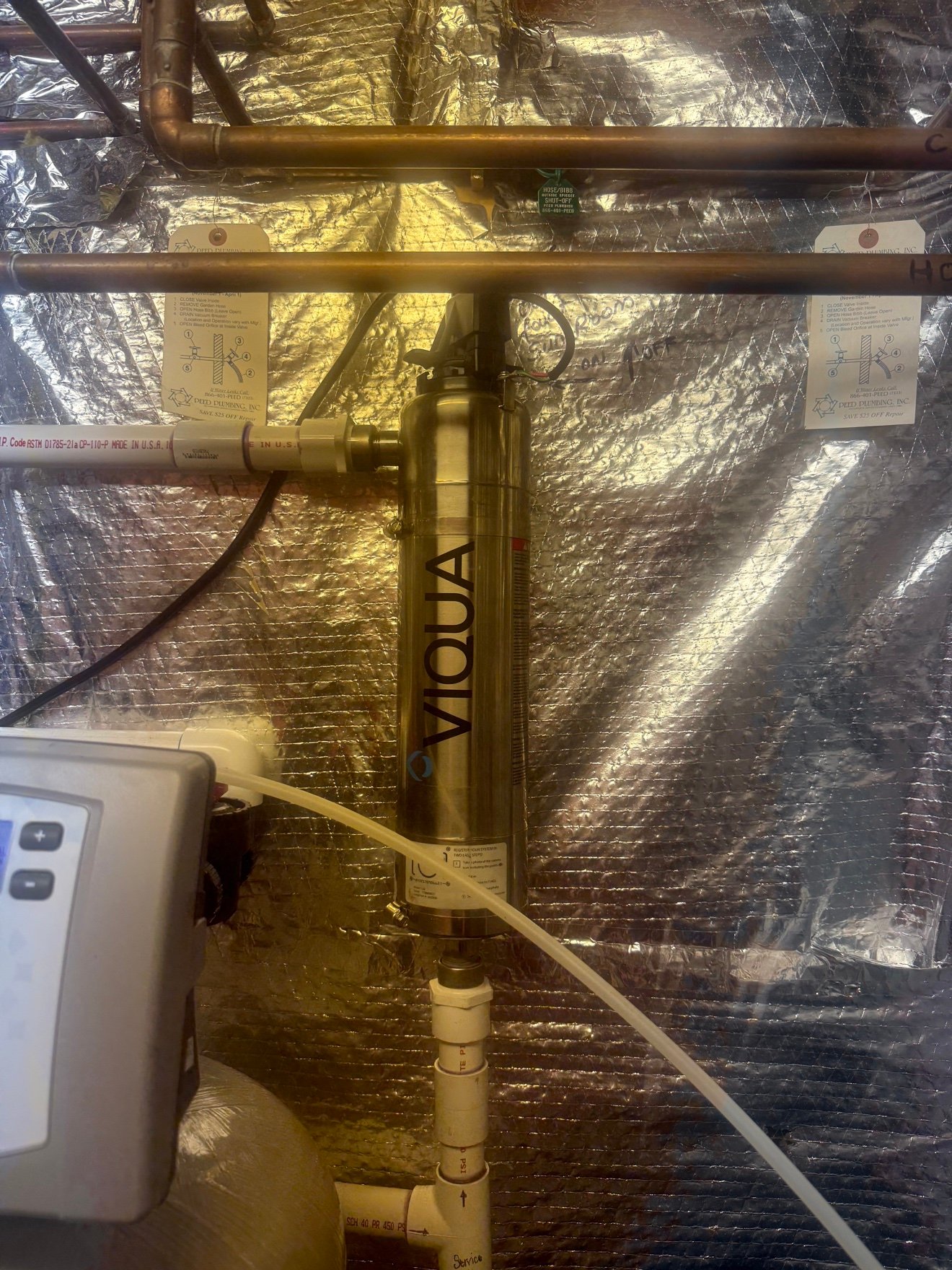 UV disinfection chamber unit
