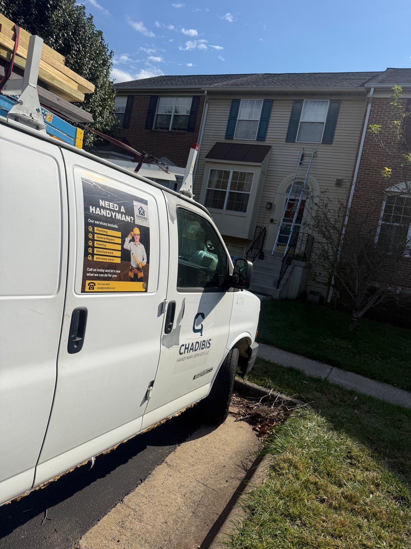 Chadibis handyman work van on site